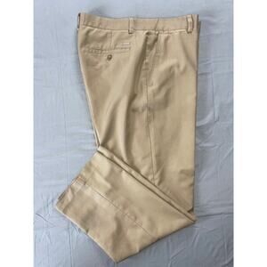 IZOD PerformX Lightweight Flat Front Microfiber Golf Pants. Beige, 36X32. EUC!!